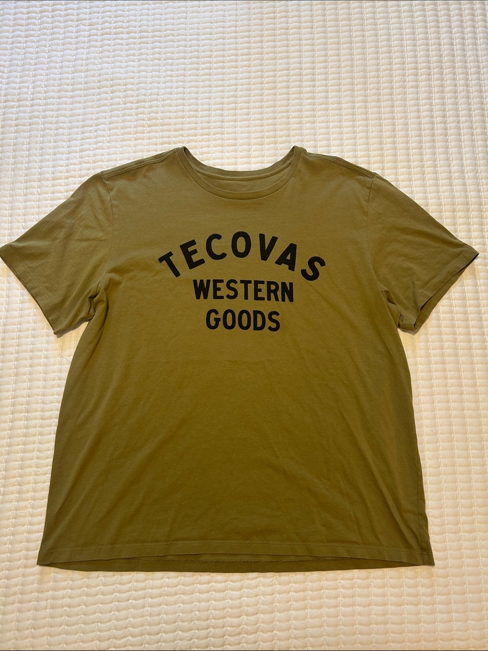 Tecovas Olive Green Western Goods Logo Tee